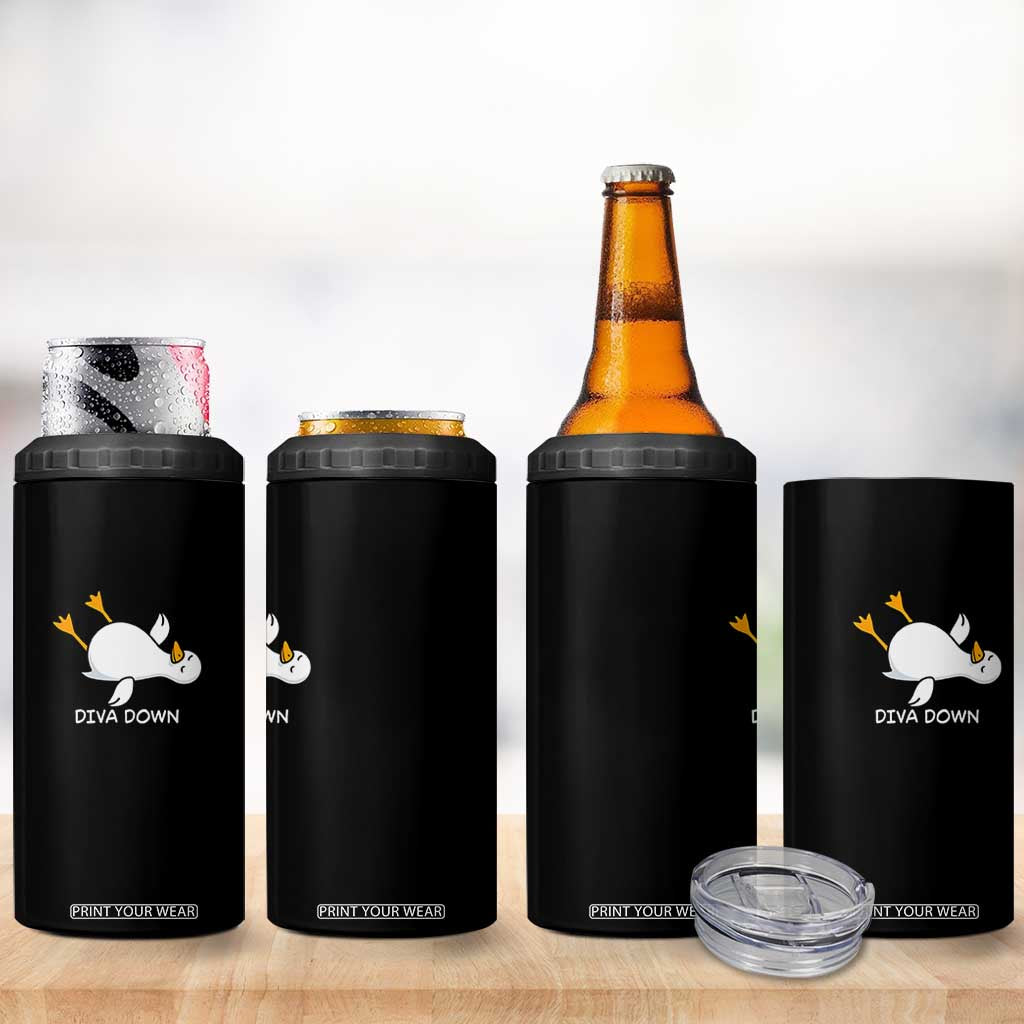 Diva Down Silly Goose 4 in 1 Can Cooler Tumbler Funny Sarcastic Animal Meme TS14 Print Your Wear