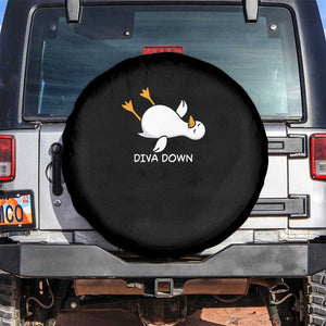 Diva Down Silly Goose Spare Tire Cover Funny Sarcastic Animal Meme TS14 No hole Black Print Your Wear