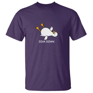 Diva Down Silly Goose T Shirt Funny Sarcastic Animal Meme TS14 Purple Print Your Wear