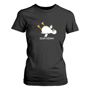 Diva Down Silly Goose T Shirt For Women Funny Sarcastic Animal Meme TS14 Black Print Your Wear