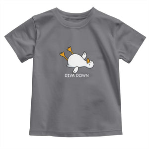 Diva Down Silly Goose Toddler T Shirt Funny Sarcastic Animal Meme TS14 Charcoal Print Your Wear