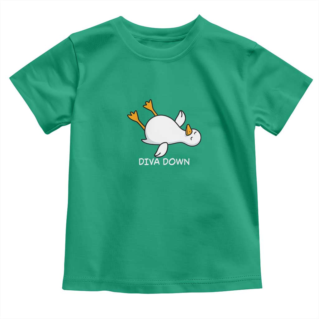 Diva Down Silly Goose Toddler T Shirt Funny Sarcastic Animal Meme TS14 Irish Green Print Your Wear