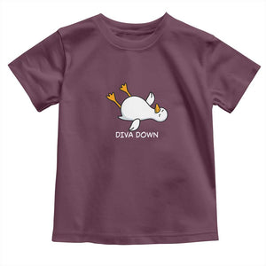 Diva Down Silly Goose Toddler T Shirt Funny Sarcastic Animal Meme TS14 Maroon Print Your Wear