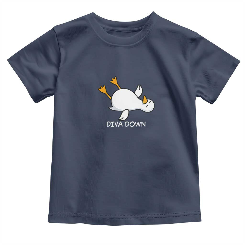 Diva Down Silly Goose Toddler T Shirt Funny Sarcastic Animal Meme TS14 Navy Print Your Wear