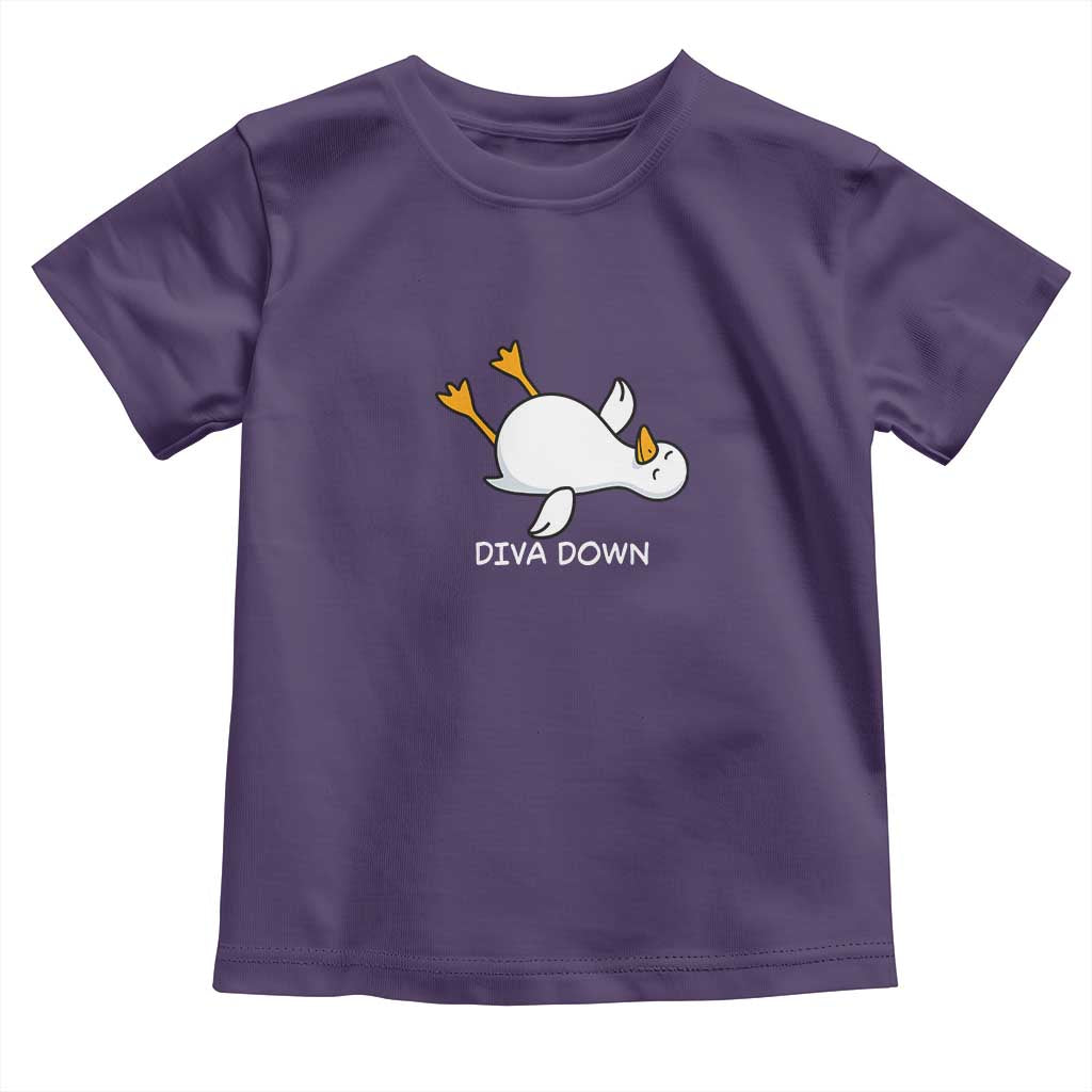 Diva Down Silly Goose Toddler T Shirt Funny Sarcastic Animal Meme TS14 Purple Print Your Wear