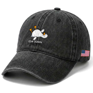 Diva Down Silly Goose Washed Cotton Baseball Cap Funny Sarcastic Animal Meme TS14 Print Your Wear