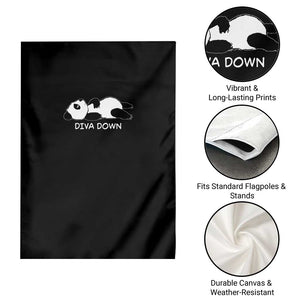 Diva Down Garden Flag Funny Lazy Panda Meme TS14 Print Your Wear