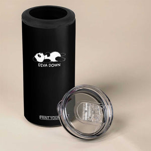 Diva Down 4 in 1 Can Cooler Tumbler Funny Lazy Panda Meme TS14 Print Your Wear