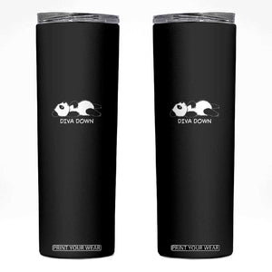 Diva Down Skinny Tumbler Funny Lazy Panda Meme TS14 Black Print Your Wear