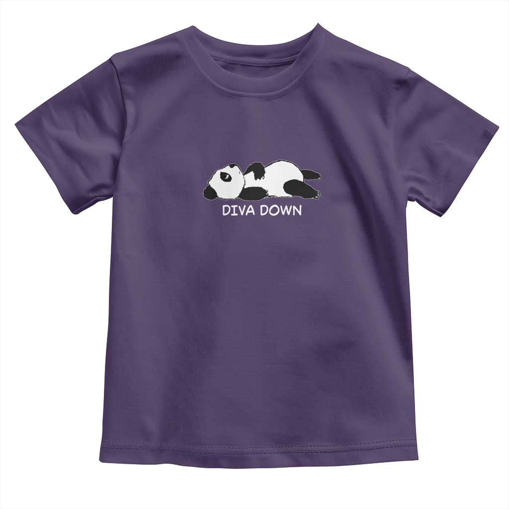 Diva Down Toddler T Shirt Funny Lazy Panda Meme TS14 Purple Print Your Wear
