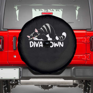 Diva Down Spare Tire Cover Funny Sarcastic Cat Meme TS14 Black Print Your Wear