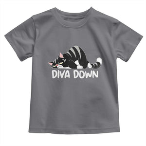 Diva Down Toddler T Shirt Funny Sarcastic Cat Meme TS14 Charcoal Print Your Wear