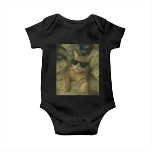 Funny Smoking Cat Selfie Meme Baby Onesie Gen Z Joke TS14 Black Print Your Wear