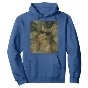 Funny Smoking Cat Selfie Meme Hoodie Gen Z Joke TS14 Royal Blue Print Your Wear