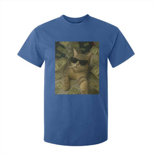 Funny Smoking Cat Selfie Meme T Shirt For Kid Gen Z Joke TS14 Royal Blue Print Your Wear