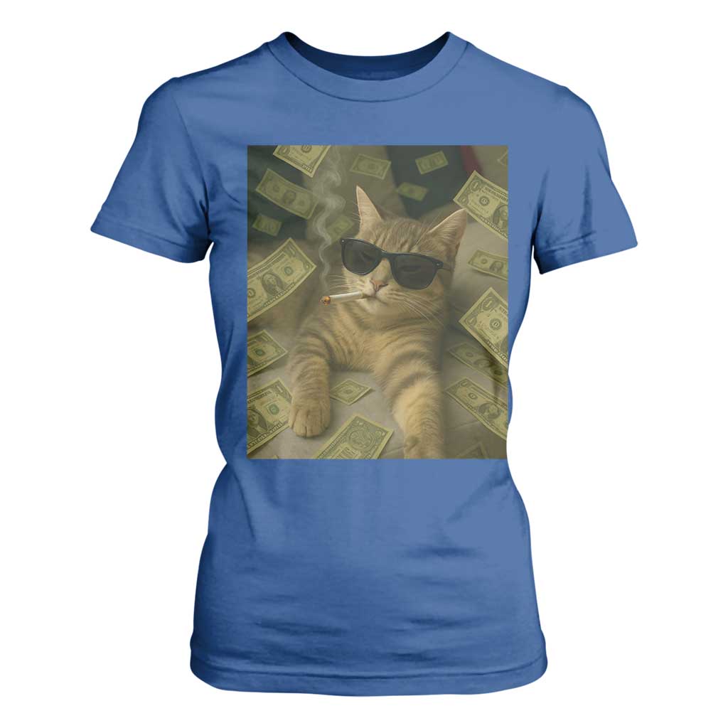 Funny Smoking Cat Selfie Meme T Shirt For Women Gen Z Joke - Print Your Wear