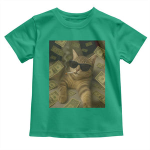 Funny Smoking Cat Selfie Meme Toddler T Shirt Gen Z Joke TS14 Irish Green Print Your Wear
