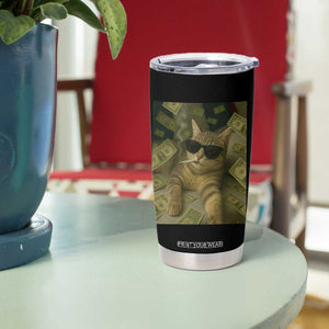 Funny Smoking Cat Selfie Meme Tumbler Cup Gen Z Joke TS14 Print Your Wear