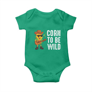 Corn To Be Wild Baby Onesie Funny Cowboy Cornboy - Print Your Wear