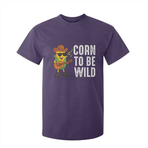 Corn To Be Wild T Shirt For Kid Funny Cowboy Cornboy TS14 Purple Print Your Wear