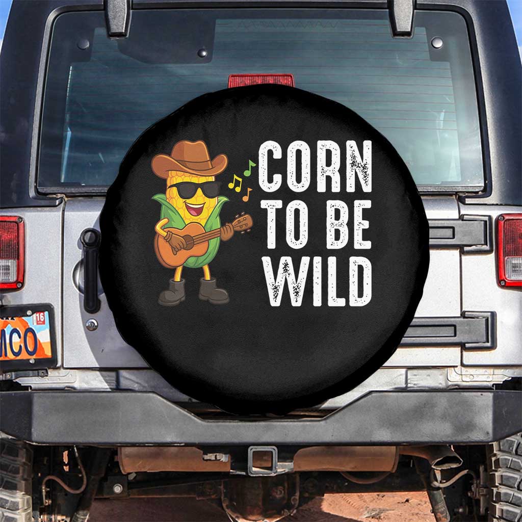 Corn To Be Wild Spare Tire Cover Funny Cowboy Cornboy TS14 No hole Black Print Your Wear
