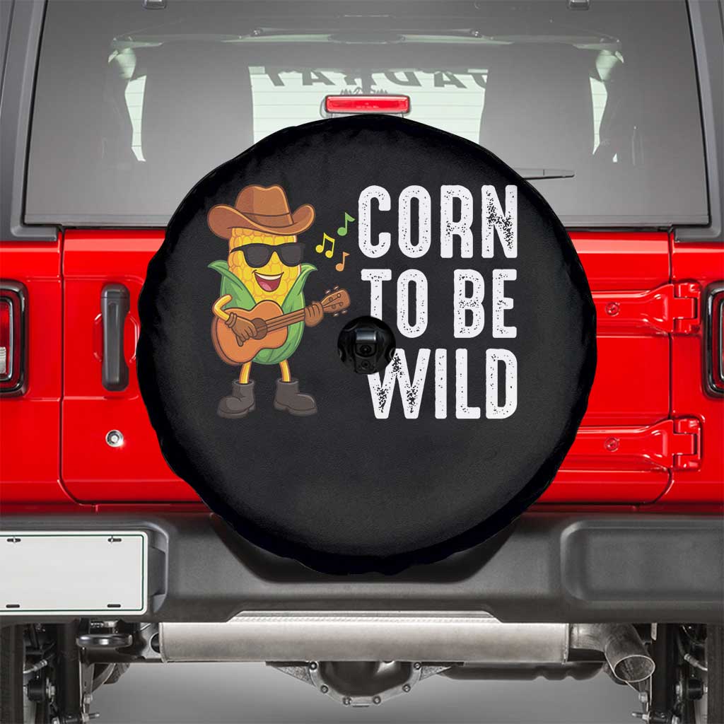 Corn To Be Wild Spare Tire Cover Funny Cowboy Cornboy TS14 Black Print Your Wear
