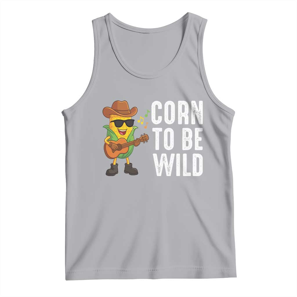 Corn To Be Wild Tank Top Funny Cowboy Cornboy TS14 Athletic Heather Print Your Wear