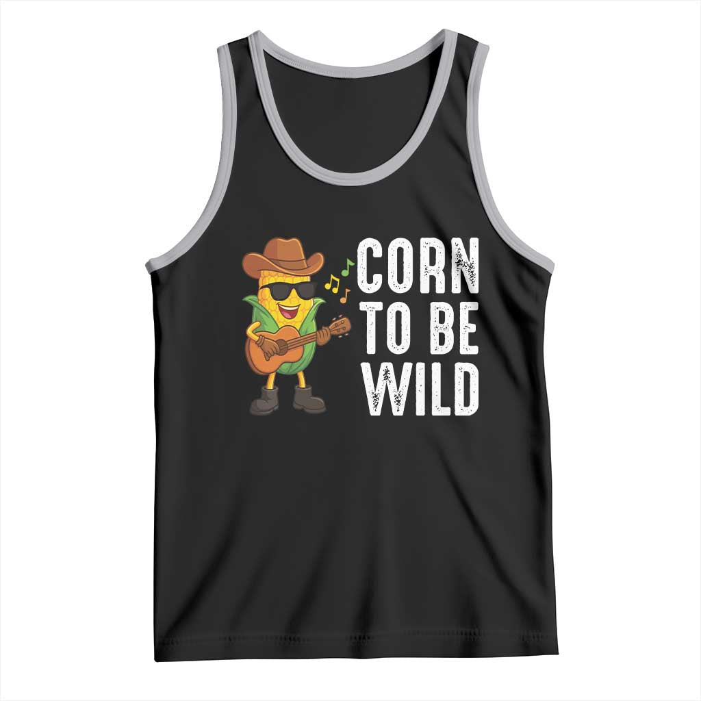 Corn To Be Wild Tank Top Funny Cowboy Cornboy TS14 Black Athletic Heather Print Your Wear