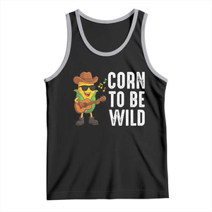 Corn To Be Wild Tank Top Funny Cowboy Cornboy TS14 Black Athletic Heather Print Your Wear