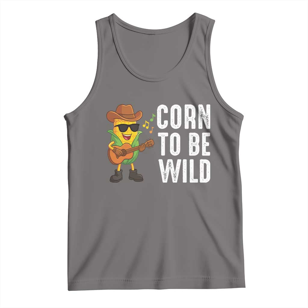 Corn To Be Wild Tank Top Funny Cowboy Cornboy TS14 Deep Heather Print Your Wear