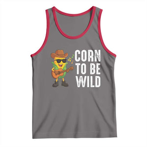 Corn To Be Wild Tank Top Funny Cowboy Cornboy TS14 Deep Heather Red Print Your Wear