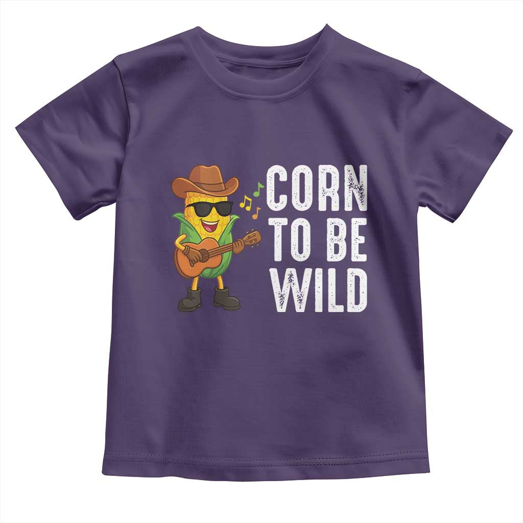 Corn To Be Wild Toddler T Shirt Funny Cowboy Cornboy TS14 Purple Print Your Wear