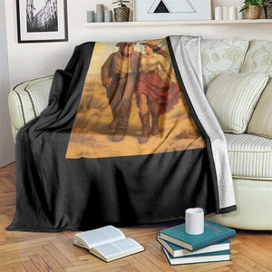 Cowboy Bigfoot Throw Blanket Funny Sasquatch Dancing Cowgirl Western Country TS14 Print Your Wear