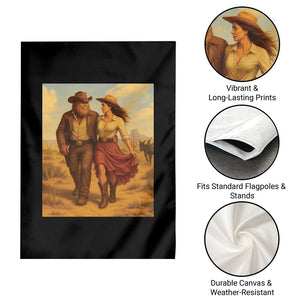Cowboy Bigfoot Garden Flag Funny Sasquatch Dancing Cowgirl Western Country TS14 Print Your Wear