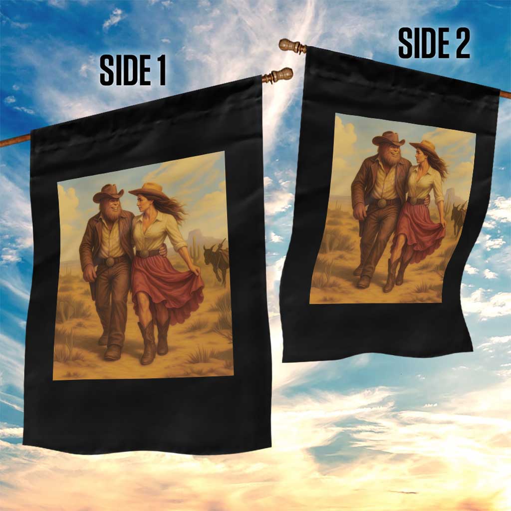 Cowboy Bigfoot Garden Flag Funny Sasquatch Dancing Cowgirl Western Country TS14 Print Your Wear