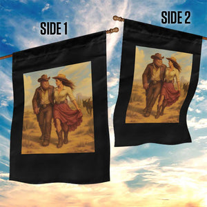 Cowboy Bigfoot Garden Flag Funny Sasquatch Dancing Cowgirl Western Country TS14 Print Your Wear
