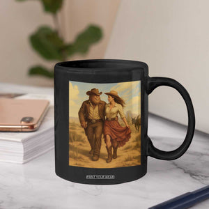 Cowboy Bigfoot Coffee Mug Funny Sasquatch Dancing Cowgirl Western Country TS14 Print Your Wear
