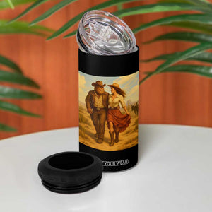 Cowboy Bigfoot 4 in 1 Can Cooler Tumbler Funny Sasquatch Dancing Cowgirl Western Country TS14 Print Your Wear