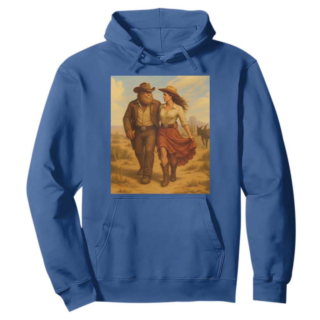 Cowboy Bigfoot Hoodie Funny Sasquatch Dancing Cowgirl Western Country TS14 Royal Blue Print Your Wear