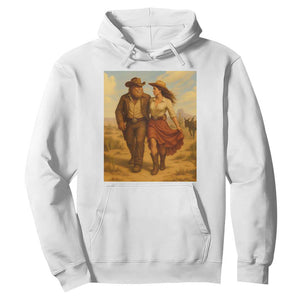 Cowboy Bigfoot Hoodie Funny Sasquatch Dancing Cowgirl Western Country TS14 White Print Your Wear