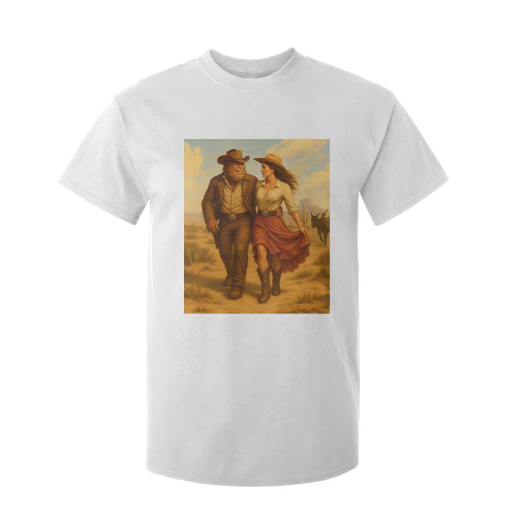 Cowboy Bigfoot T Shirt For Kid Funny Sasquatch Dancing Cowgirl Western Country TS14 White Print Your Wear