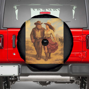 Cowboy Bigfoot Spare Tire Cover Funny Sasquatch Dancing Cowgirl Western Country TS14 Black Print Your Wear