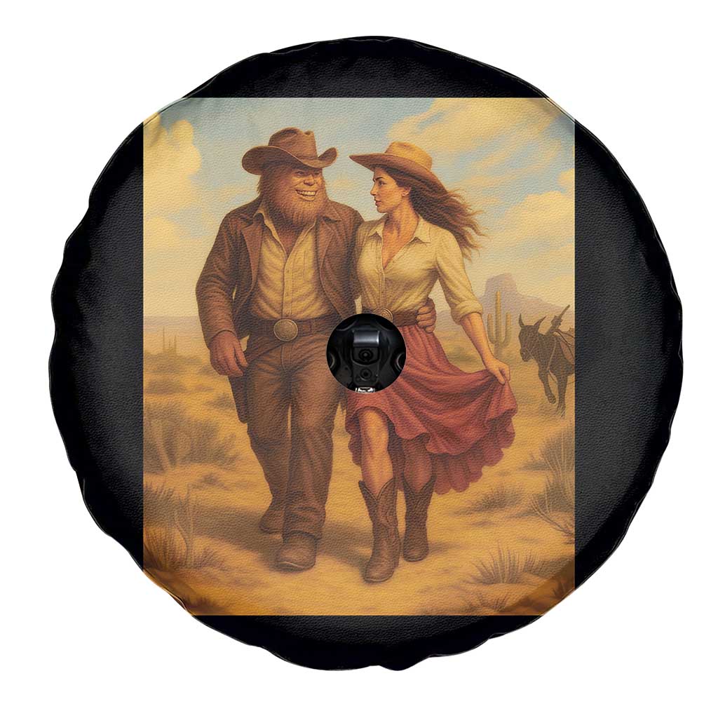Cowboy Bigfoot Spare Tire Cover Funny Sasquatch Dancing Cowgirl Western Country TS14 Print Your Wear