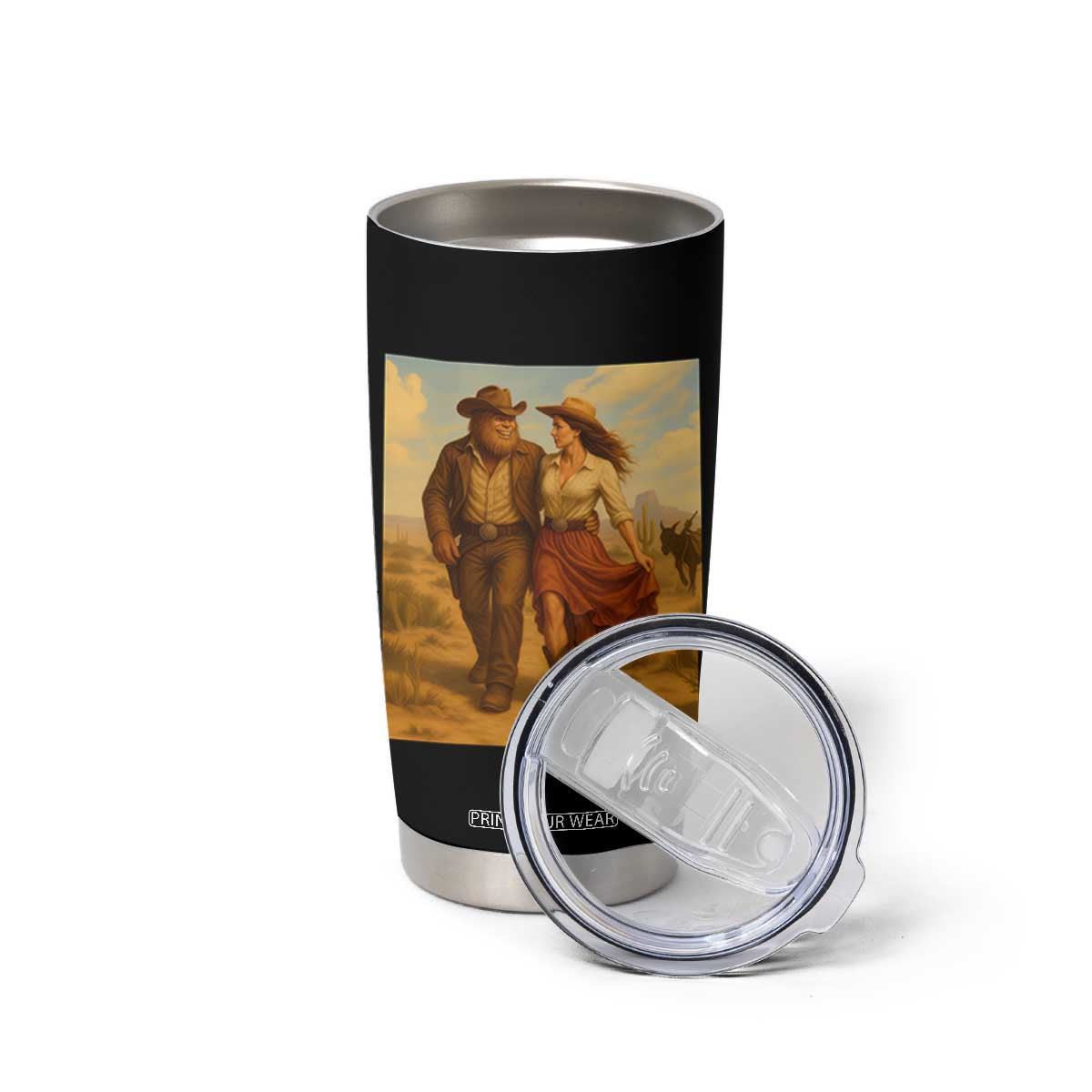 Cowboy Bigfoot Tumbler Cup Funny Sasquatch Dancing Cowgirl Western Country TS14 Print Your Wear