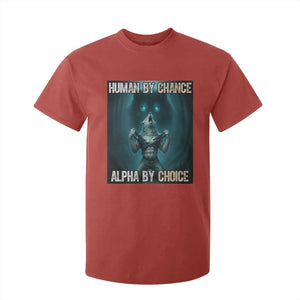 Funny Alpha Wolf Meme T Shirt For Kid Human By Chance Alpha By Choice TS14 Red Print Your Wear
