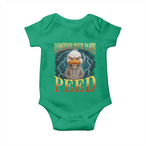 Funny Smoking Goose Meme Baby Onesie Consider Your Pants Peed TS14 Irish Green Print Your Wear