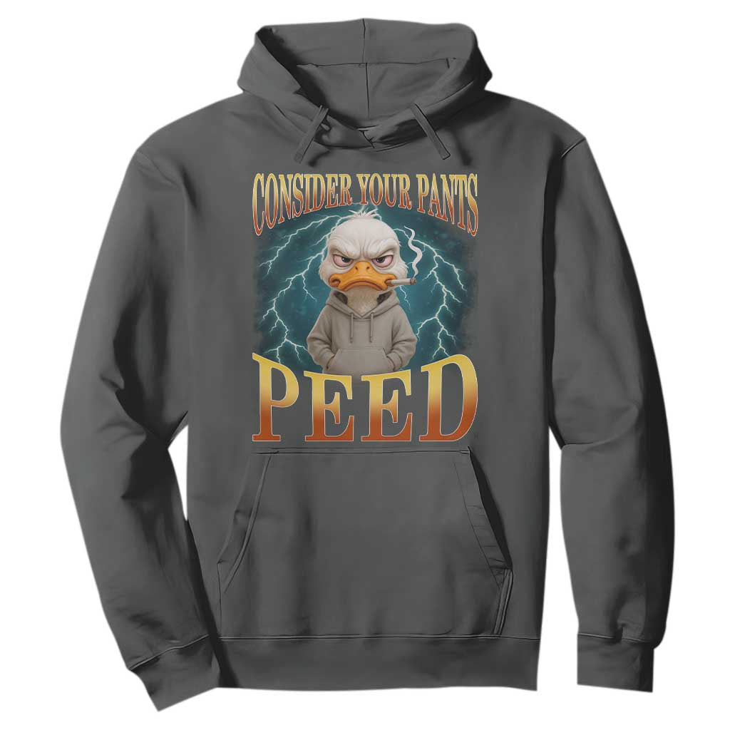 Funny Smoking Goose Meme Hoodie Consider Your Pants Peed TS14 Dark Heather Print Your Wear