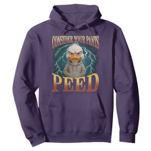Funny Smoking Goose Meme Hoodie Consider Your Pants Peed TS14 Purple Print Your Wear