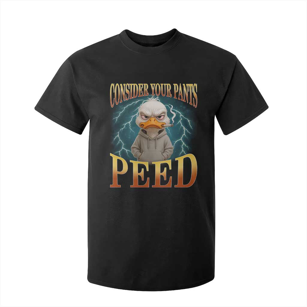 Funny Smoking Goose Meme T Shirt For Kid Consider Your Pants Peed TS14 Black Print Your Wear