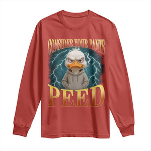 Funny Smoking Goose Meme Long Sleeve Shirt Consider Your Pants Peed TS14 Red Print Your Wear
